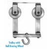 Stainless Steel Double Trolley Rollers with Roller and Ball Bearing Wheels