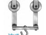 Stainless Steel Double Trolley Rollers with Roller and Ball Bearing Wheels